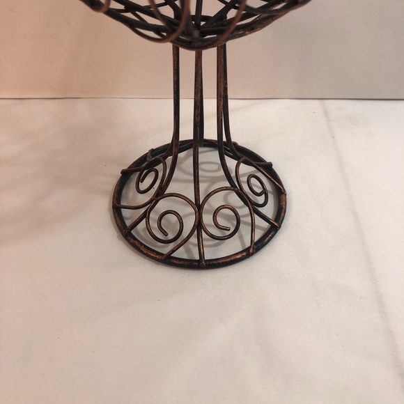 Metal Cork Holder Rustic Bronze Pedestal Retro Look Wine NEW - Picture 9 of 9